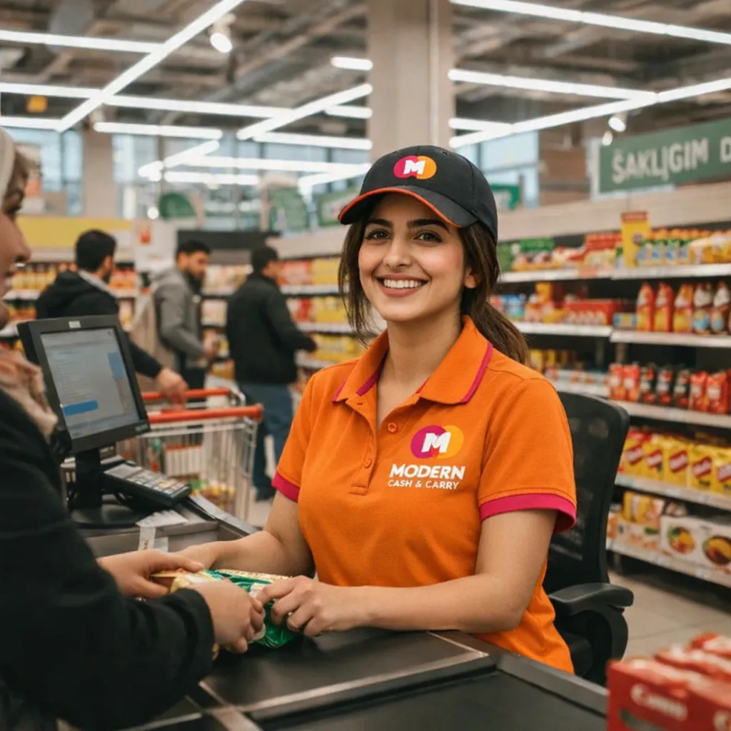 Modern Cash & Carry friendly team serving customers